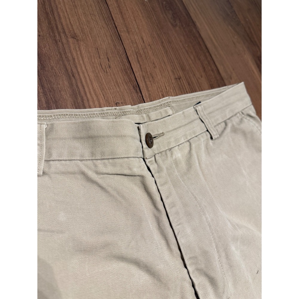 Nautica Explorer Mens Loose Fit Cargo Pants Tan Khaki Cotton Canvas 34x30 - Picture 7 of 11